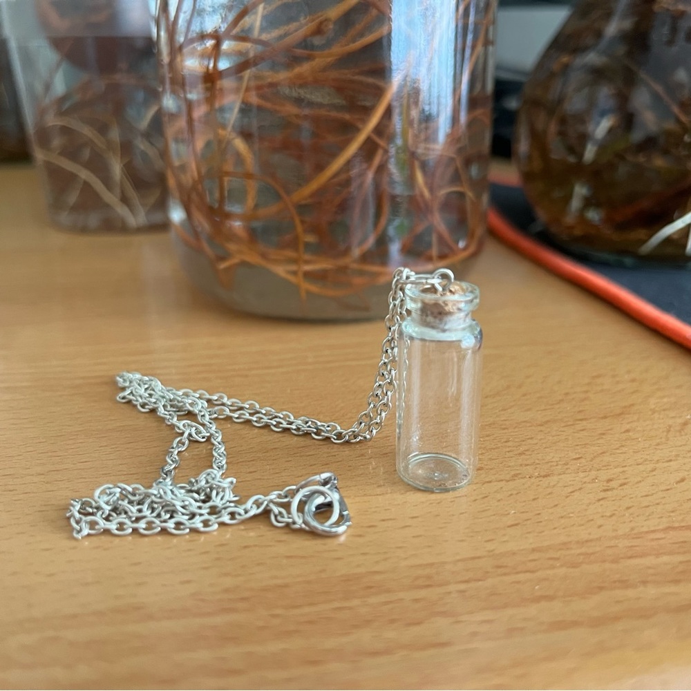 Dainty bottle necklace
